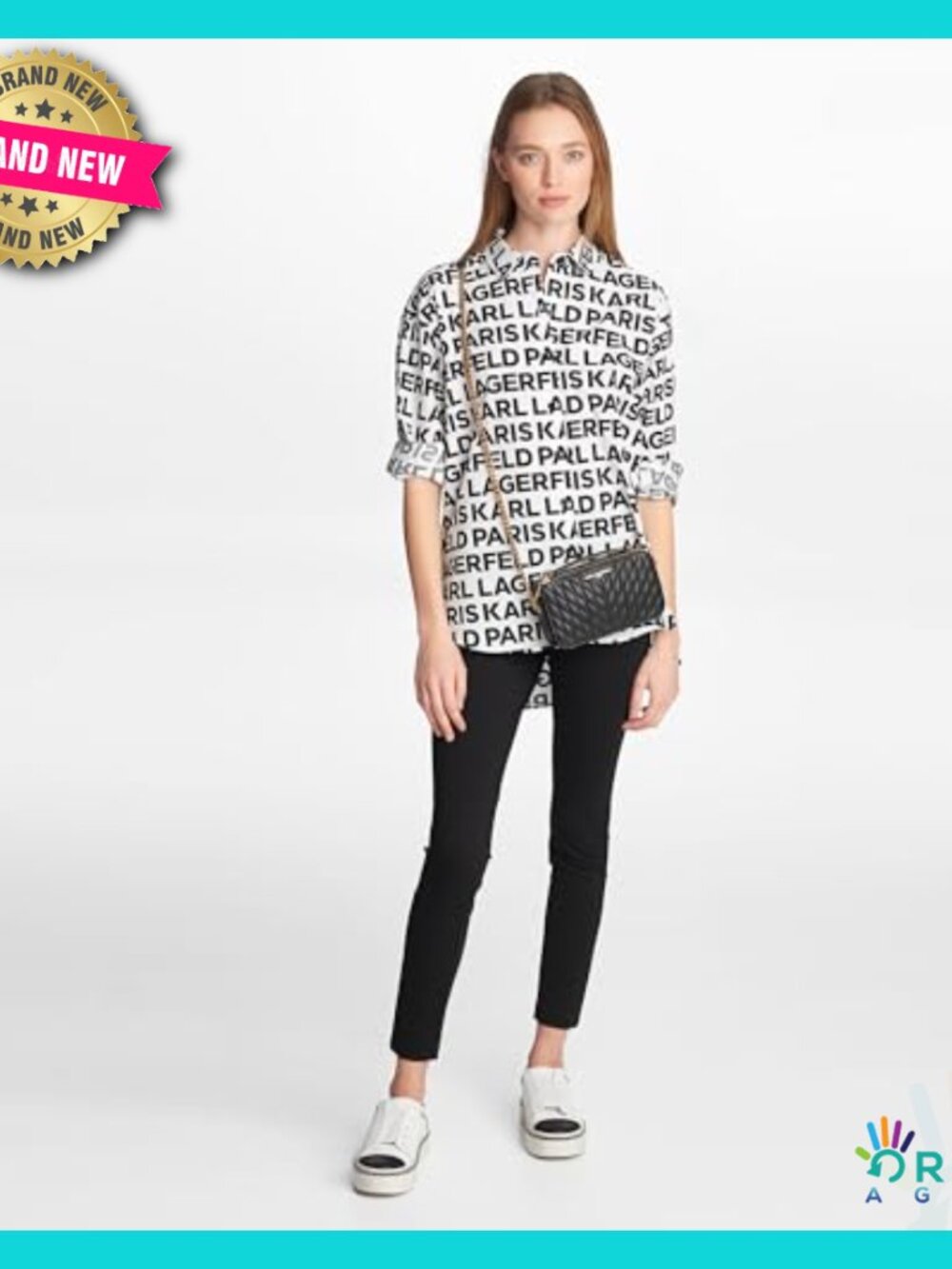 All Over Print Button Down Shirt Classic Fit Long Sleeve Chic Essential - Picture 2 of 3